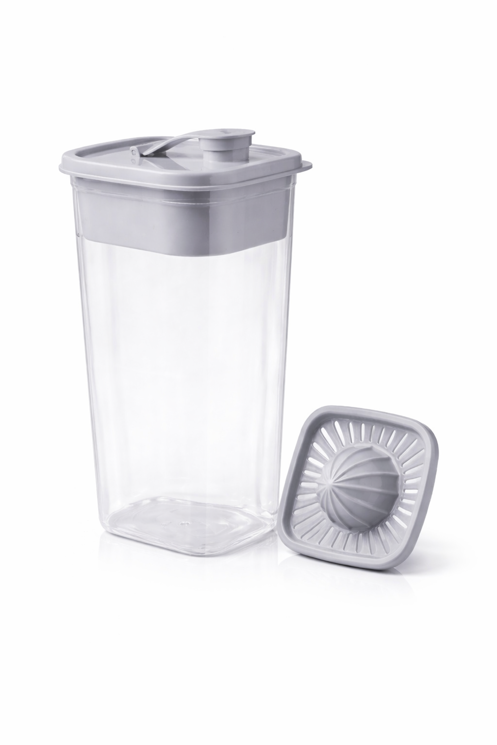 Fizu Home Infuser Pitcher with Citrus Juicer, BPA Free Fruit Water Pitcher, Leakproof Lid, Refrigerator Safe