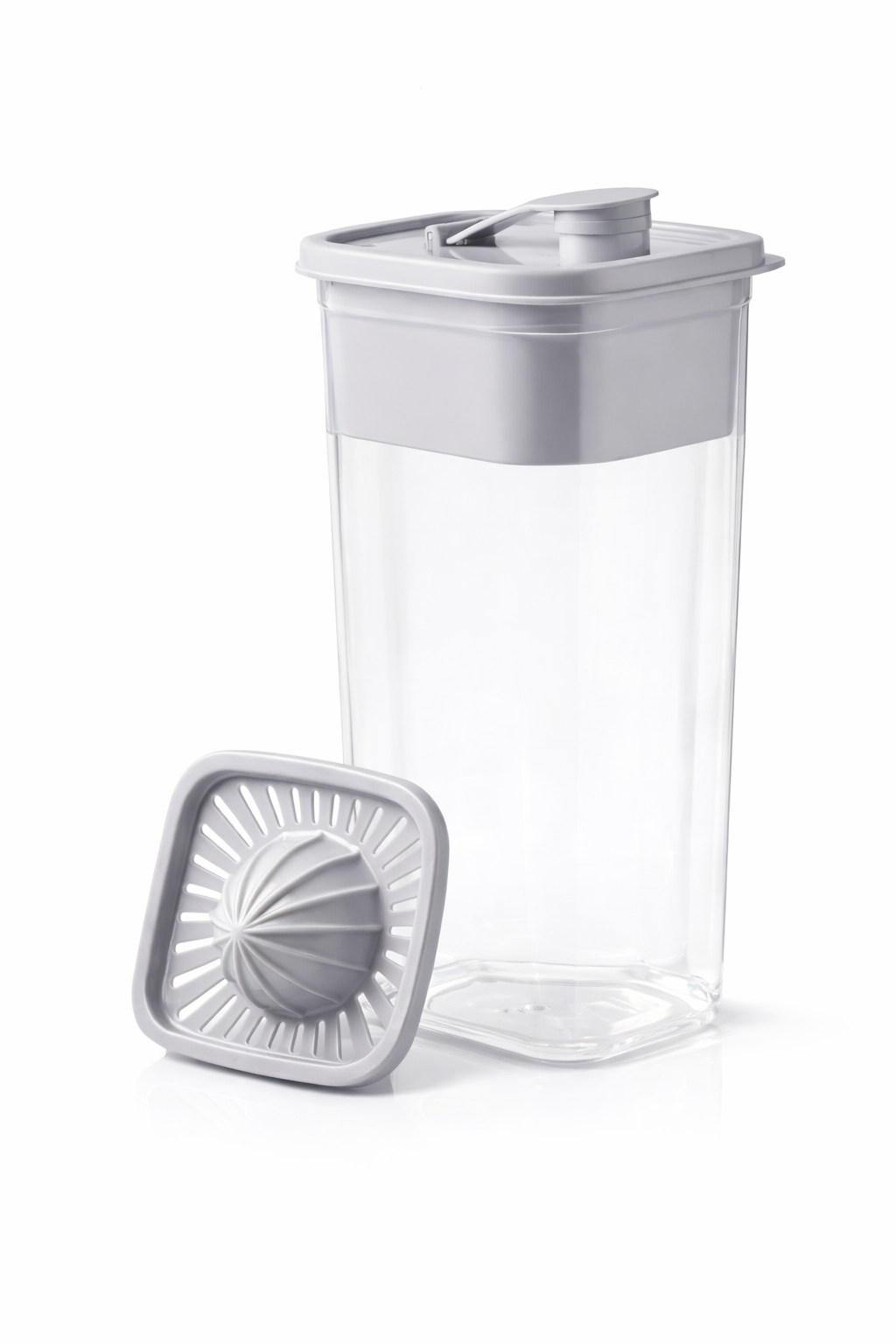 Fizu Home Infuser Pitcher with Citrus Juicer, BPA Free Fruit Water Pitcher, Leakproof Lid, Refrigerator Safe